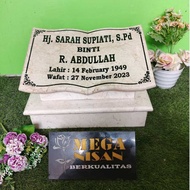 MARBLE TOMBSTONE (30X40) MARBLE NATURAL TOMBSTONE GRAVE TOMBSTONE + WOODEN PCKING