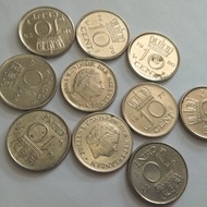 koin asing Belanda 10 cent Juliana