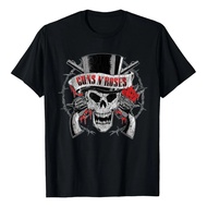 Camiseta Guns N' Roses Tophat Skull Roses