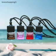 loveshopping1 1Pc ck Cover Square Glass Car Perfume Empty Bottle Pendant Car Mounted Perfume Pendant
