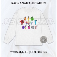 Kaos Anak Number Blocks Lengan Panjang / Kaos Baju Anak Number Blocks Panjang