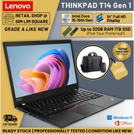Lenovo Thinkpad T14 i5-10th Gen 16GB RAM 1TB SSD Windows 11 Pro Microsoft Office Preloaded t14 gen 1