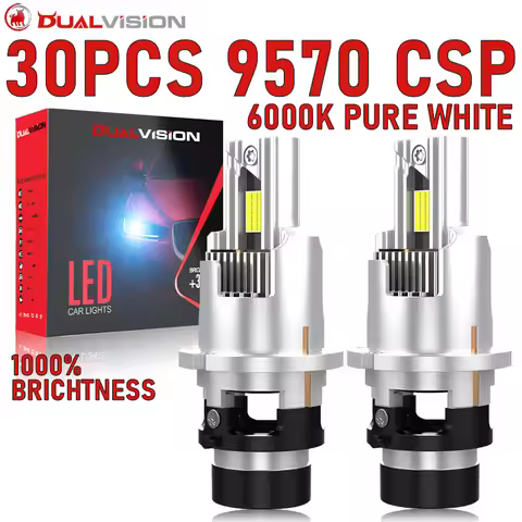 Dualvision D2S D4S LED Car Headlights 1:1 LED Xenon Lamps Canbus D2R D4R 6000K White 30PCS 9570 CSP 