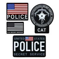 PVC Rubber Patch 3D US FBI CAT Badge Armband Velcro Accessories