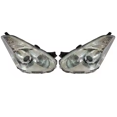 A Pair Car Front Headlights for Toyota Wish NZE10 Lens Lamps 2006 to 2008