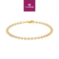 HABIB BEADS PLANET | Oro Italia 916 Yellow and White Gold Bracelet GW49830524(300YW)-BI (22K Gold)