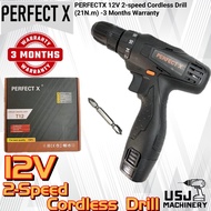 PERFECTX 12V 2-speed Cordless Drill (21N.m) -3 Months Warranty