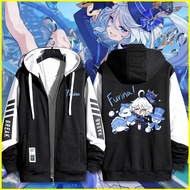 YT2 Genshin Impact Furina Focalors coat zipper Hoodie jacket cardigan sweater YT2