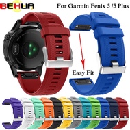 [HOT JUXXKWIHGWH 514] BEHUA เปลี่ยนสายนาฬิกาซิลิโคนสำหรับ Garmin Fenix 5 6 Plus Instinct Quatix 5 GPS Smart Watch 22มม. สายรัดข้อมือสร้อยข้อมือ