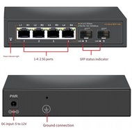 2.5Gbps Ethernet Switch 4-Port Shown 10G SFP+ Slot Home Hub Splitter Plug and Play US-Plug