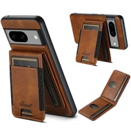 Luxury Magsafe Magnetic Wallet Leather Phone Case For Google Pixel 9 Pro XL Pixel 8 7 6 Pro 6A 7A 8A