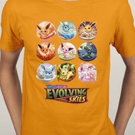 Evolution Skies Eevee Sylveon Flareon Vaporeon Umbreon Pokemon Trading Card Short Sleeve T-shirt shi