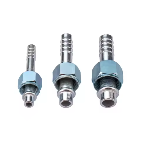 #6 #8 #10 Steel AC Barb Fitting Straight O-Ring Female Thread 5/8"-18 3/4"-16 7/8"-14 for A/C Air Co