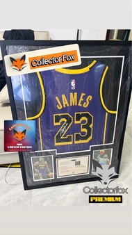 LeBron James 23號 簽名湖人隊球衣 連證書