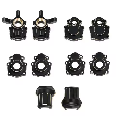 Brass Differential Axle Cover Steering Knuckle Outer Inner Portal Housing for FMS FCX10 1/10 RC Craw