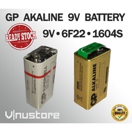 Ori • GP 9V ZINC / ALKALINE BATTERY • 9V • 6F22 • 1604S  • Latest Bulk Stock
