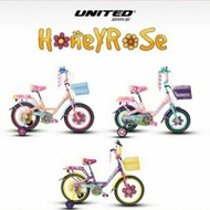 Sepeda Anak Cewek United Honeyrose 12 16 18 Inch Keranjang Boncengan