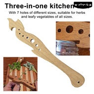 Westcovina Herb Stripper Wooden 7 Holes Herb Stripping Tool Vegetable Leaf Stripping Tool Leafy Gree