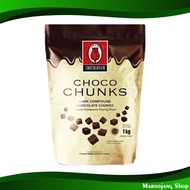 ช็อกโกชังส์ ดาร์กคอมพาวด์ช็อกโกแลต ทิวลิป 1 กก. Chocochangs Dark Compound Chocolate Tulip ช็อกโกแลต 