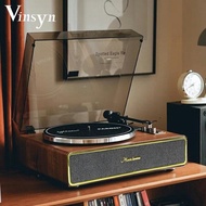 Vinsyn X6 Vinyl Music Player with Wireless Bluetooth Record Player Multi-function FM/USB/TF LP Gramo