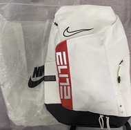 Nike 耐克 Elite Pro 大容量拼接設計 滌綸（聚酯纖維） 籃球包背包雙肩包 男女同款情侶款 白色/黑色