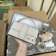 Beg Tangan Beg Tangan Wanita Niche Jacquemu Le Bambin Perancis Beg Selempang Bahu Mini untuk Wanita