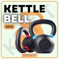 Matte Cast Iron Kettlebell 32kg – Gym & Home Strength Training Total Body Workout for Men & Women壶铃