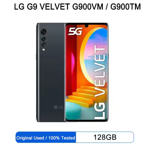 Original LG G9 VELVET G900VM G900TM 5G Mobile Phone NFC 6+128GB 48MP+16MP Octa Core SmartPhone
