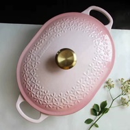 French LE CREUSET cast iron white enamel pot runway pot 31cm