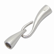 925 Perak Gesper Gelang Gesper Kalung Gesper Pautan Gesper Tali Kulit Gesper Tali Gesper Gesper Bara