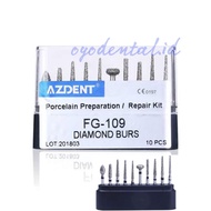 Dental Diamond Bur Preparation Porcelain Porcelain 109 High Speed Azdent