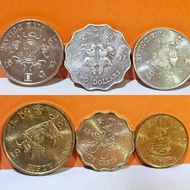 香港1997回歸紀念硬幣一套 Hong Kong 1997 Handover Anniversary Coins 一套6個錢幣（5元，2元，1元，5毫，2毫，1毫）