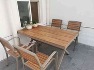 🌟戶外桌椅outdoor tables and chairs  塑木 庭院  防雨 防腐  休閒  桌椅  戶外  防曬#戶外桌椅#桌椅