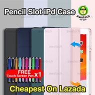 Awotech Magnetic I pad Case With Pencil Holder Slot - i Pad Mini 4 5 I pad Air 1 Air 2 5th Generation 6th Generation I pad 10.2 7th Generation 8th Generation 9th Generation I pad Air 4 10.9 I pad Pro 11 Case With Pencil Slot