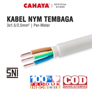 CAHAYA - (Per-Meter) Kabel Listrik NYM 3 x 15mm/25mm / Kabel Tembaga Murni PVC SNI