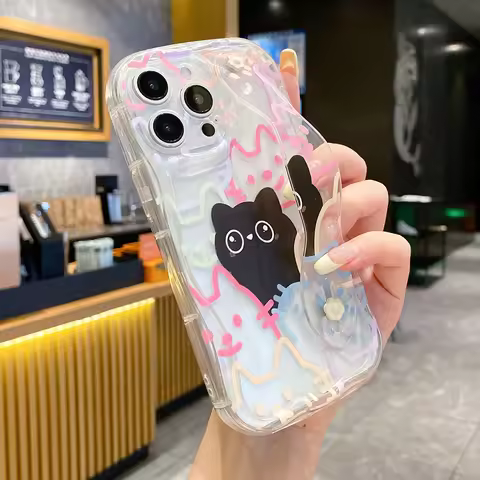 Cat Wrist Strap Case For Samsung S25 S24 S23 S22 Plus Ultra S21 S20 FE A55 54 35 15 52S 53 73 25 Col