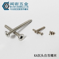 Flat Head KA2.3Nickel-plated Self-tapping Screws Screw*Cross Pointed Countersunk Head Small Screws P