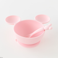 Bumkins ถ้วยซิลิโคนดูดโต๊ะแบบมีช้อนและฝาปิด Collection Disney รุ่น First Feeding Set สินค้าลิขสิทธ