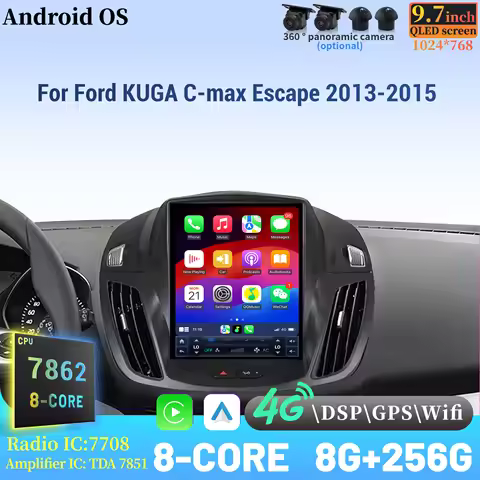 9.7″For Ford KUGA C-max Escape 2013-2015 Android Auto Radio Car Radio Carplay Multimedia Navigation 