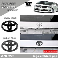 Vemart Toyota alphard vellfire anh20 rear logo emblem pnp carbon fiber accessories