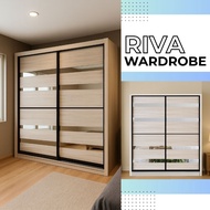 Riva Wardrobe | Almari Sliding Premium Wardrobe 8ft/9ft (A10)