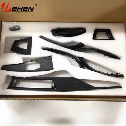 10pc Real Dry Wet Carbon for BMW 3 4 Series F30 F32 F34 F36 Alcantar Real Carbon Fiber Interior Part