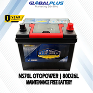 Otopower NS70L 80D26L Maintenance Free Battery  Car Battery For Toyota Fortuner Harrier NISSAN Navar