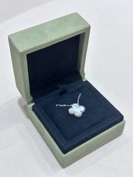全新Van Cleef & Arpels VCA Alhambra 18k   四葉幸運系列 玉髓 四葉草 中號 k金 頸鏈 項鍊 女款 單花