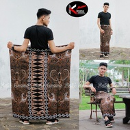 Sarung Batik Pekalongan Pria Dewasa Terbaru Printing Motif Semi tulis Keren Hitam Coklat / Sarung Ba