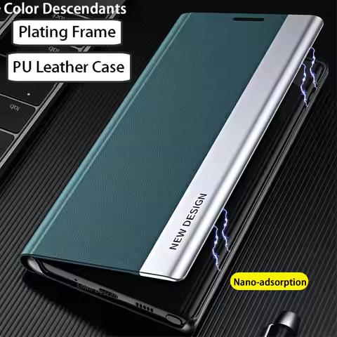 Plating Leather Flip Case For Huawei P40 P30 Pro Mate 20 30 40 60 Honor X8 X7 X9 X50 X9B 8B 70 90 20