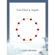Van Cleef Official Flagship Store Siye Lucky Alhambra Series Carnelian Long Necklace [Christmas Gift