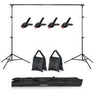 Andoer 2 x 3 Meters/ 6.6 10 Feet Aluminum Alloy Studio Backdrop Stand Bracket Adjustable Photography