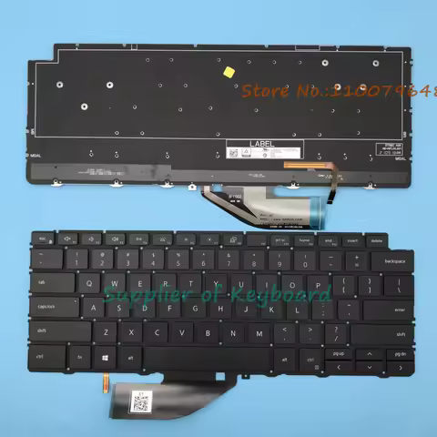 NEW English/Hungarian Keyboard For Dell XPS 13 7390 9310 2-in-1 Laptop Backlit Black