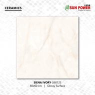 Keramik Lantai Body Putih Glossy - Siena Series 60x60 | Sun Power